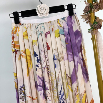 Hosszú női szoknya elasztikus derékkal - széles modell