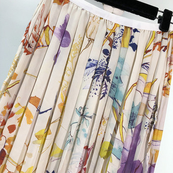 Hosszú női szoknya elasztikus derékkal - széles modell