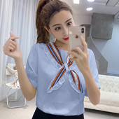 Bluza de dama model nou cu maneca scurta - in doua culori