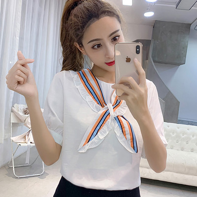 Bluza de dama model nou cu maneca scurta - in doua culori