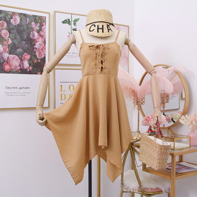 Új modell női aszimmetrikus ruha pántokkal - többféle színben