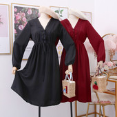 Rochie casual dama croiala in negru si rosu