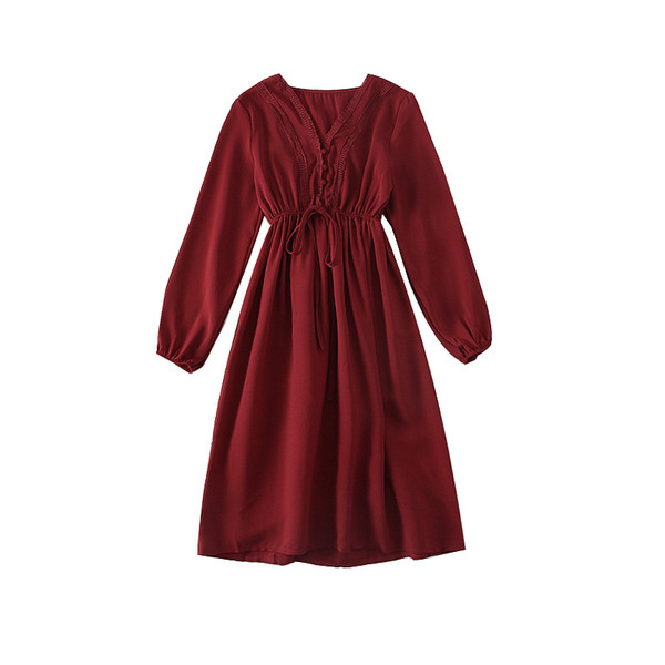 Rochie casual dama croiala in negru si rosu