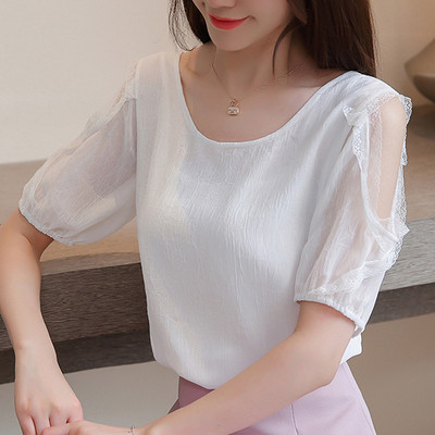 Bluza de dama in trei culori cu cravate si decolteu in V