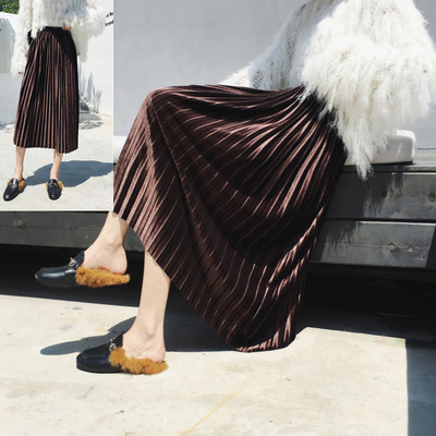 Fusta plisata dama actuala - mai multe culori