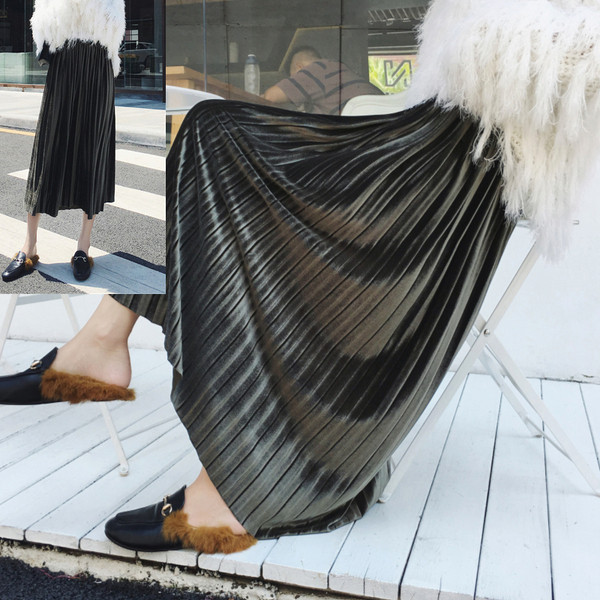 Fusta plisata dama actuala - mai multe culori