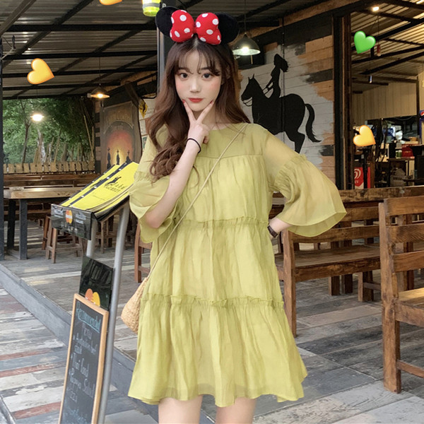 Rochie casual dama - model croiat in alb si verde