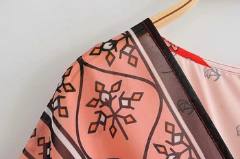 Rochie moderna de dama cu decolteu in V - culoare rosie