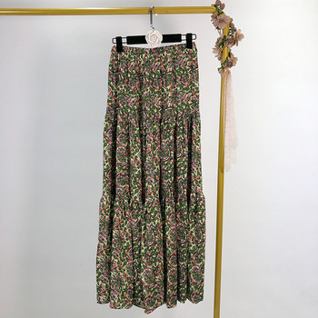 Modern női széles szoknya színes mintával