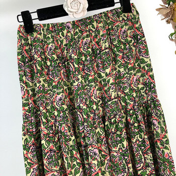 Modern női széles szoknya színes mintával