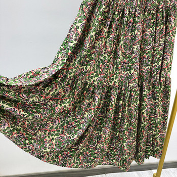 Modern női széles szoknya színes mintával