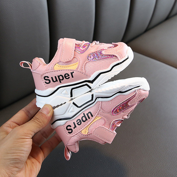 Adidași pentru copii în trei culori cu inscripție pentru băieți și fete