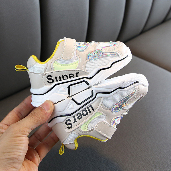 Adidași pentru copii în trei culori cu inscripție pentru băieți și fete