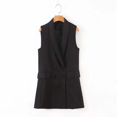 Vestă elegantă de damă cu decolteu în V în trei culori