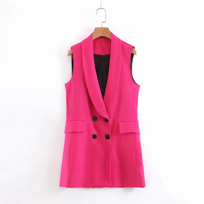 Vestă elegantă de damă cu decolteu în V în trei culori