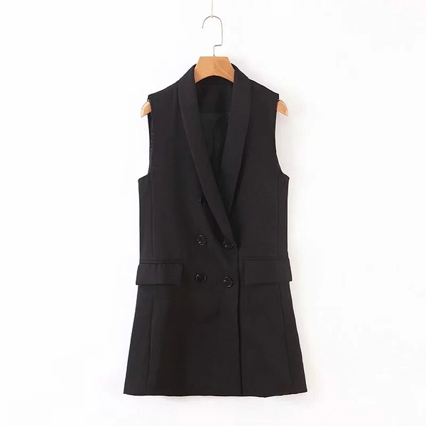 Vestă elegantă de damă cu decolteu în V în trei culori