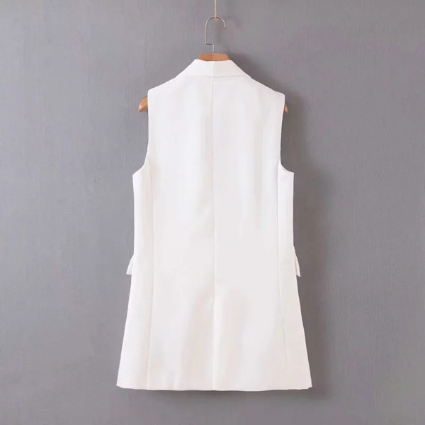 Vestă elegantă de damă cu decolteu în V în trei culori