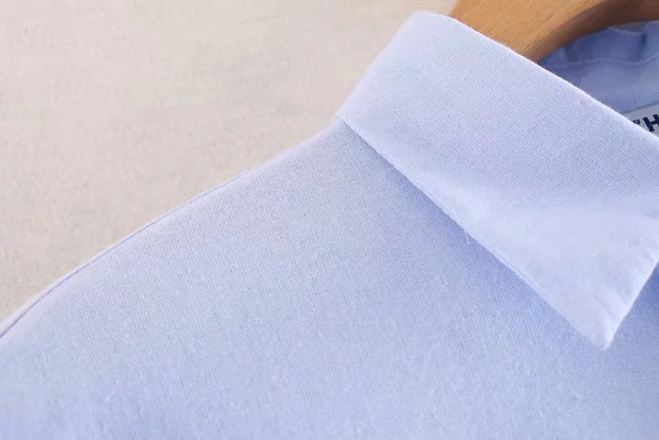 Új modell elegáns női ing klasszikus gallérral rózsaszín és kék színben