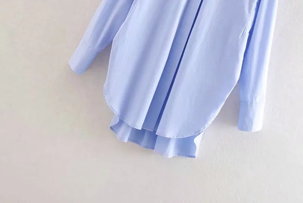 Új modell elegáns női ing klasszikus gallérral rózsaszín és kék színben