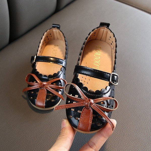 Model nou de pantofi copii in trei culori cu panglica-pentru fete