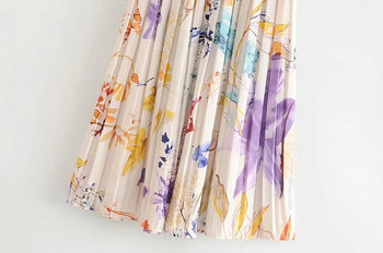 Fusta lungă de damă modernă cu model floral