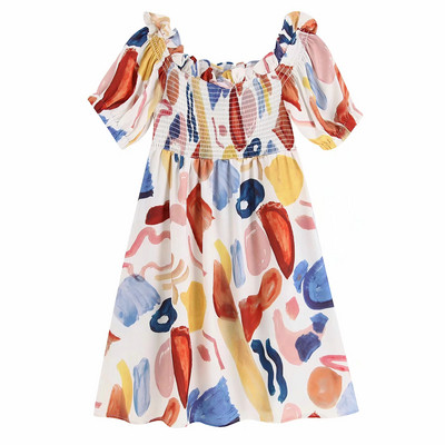 Rochie moderna de dama cu umerii goi - culoare alba