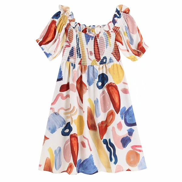 Rochie moderna de dama cu umerii goi - culoare alba