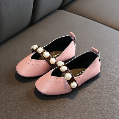 Pantofi actuali pentru copii in trei culori cu perle