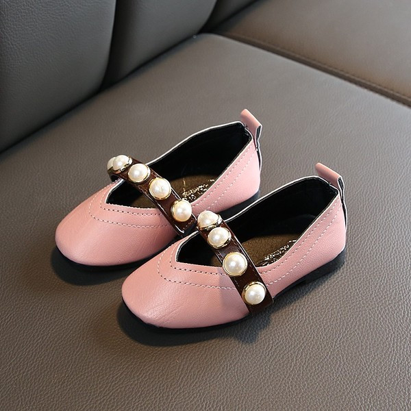 Pantofi actuali pentru copii in trei culori cu perle