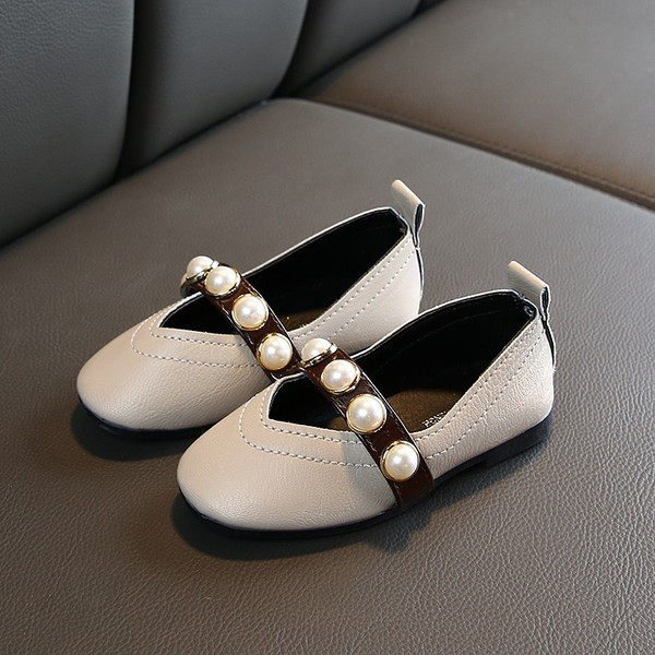 Pantofi actuali pentru copii in trei culori cu perle