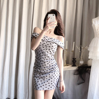 Női modern ruha Karcsú modell szürke színben