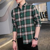 Kockás férfi hosszú ujjú ing három színben