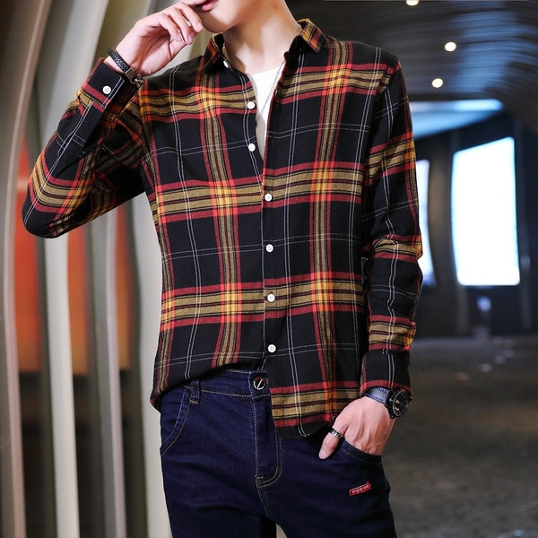 Jelenlegi férfi kockás ing - három színben