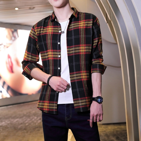 Jelenlegi férfi kockás ing - három színben