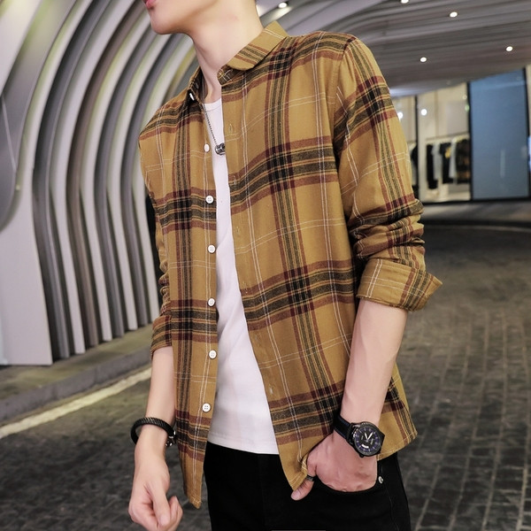 Jelenlegi férfi kockás ing - három színben