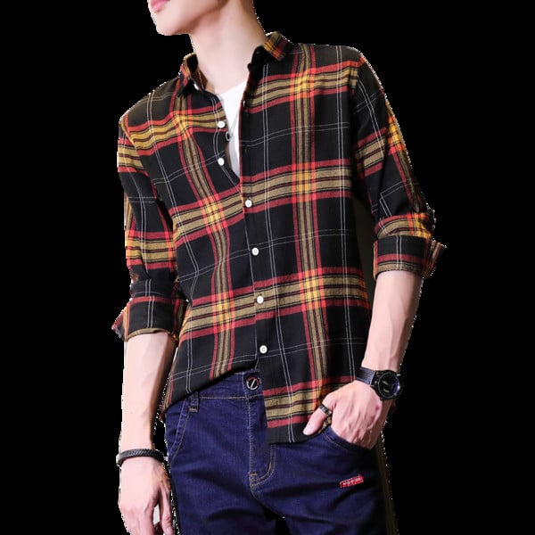 Jelenlegi férfi kockás ing - három színben