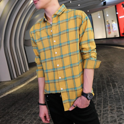 Cămașă modernă pentru bărbați cu nasturi în trei culori