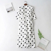 Rochie de damă modernă cu buline în alb-negru