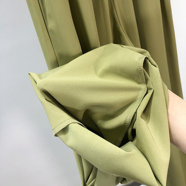 Pantaloni lungi de dama cu talie inalta in doua culori