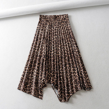 Fusta de dama asimetrica cu model animal