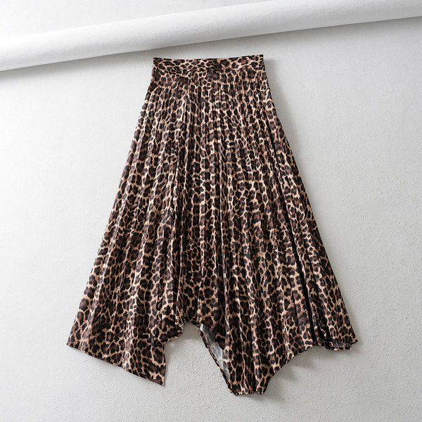 Fusta de dama asimetrica cu model animal