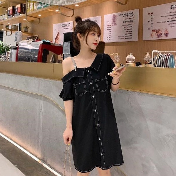 Női alkalmi ruha két színben