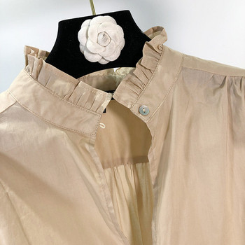 Női hosszú ruha barna színben