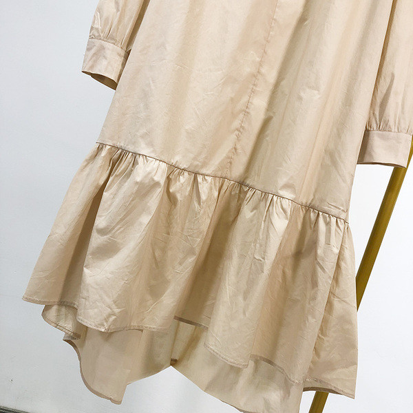 Női hosszú ruha barna színben