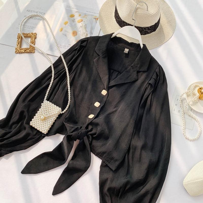 Camasa de dama model lat cu panglica in mai multe culori