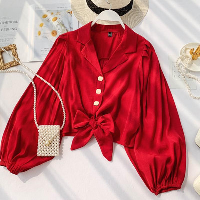 Camasa de dama model lat cu panglica in mai multe culori