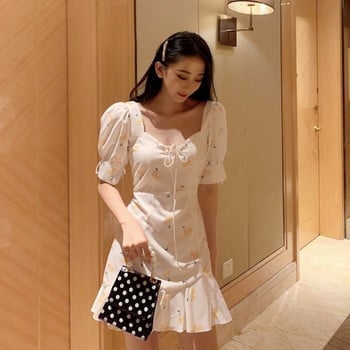 Rochie scurtă casual de damă, cu mâneci scurte