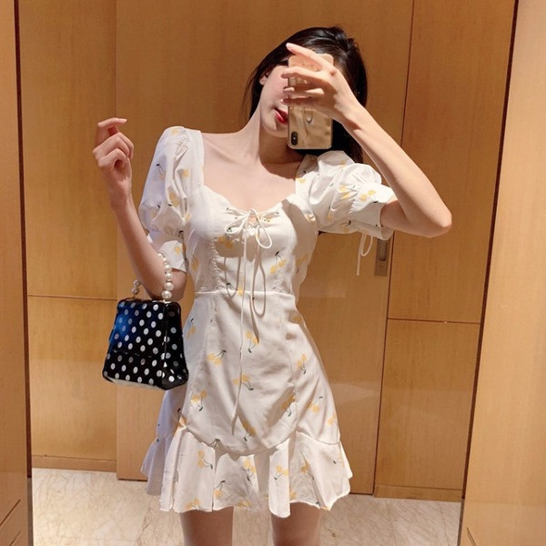 Rochie scurtă casual de damă, cu mâneci scurte