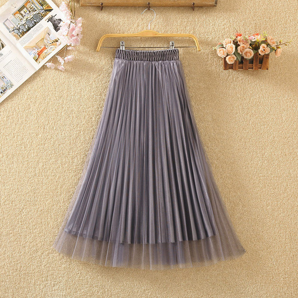 Fusta de dama moderna plisata in patru culori