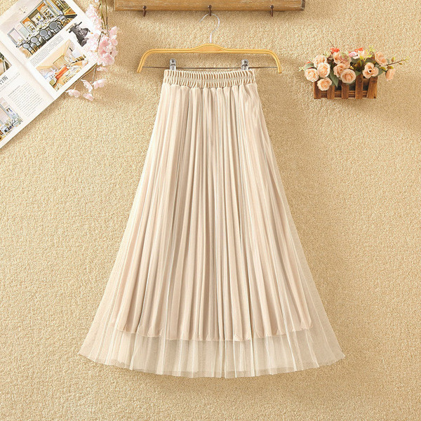 Fusta de dama moderna plisata in patru culori